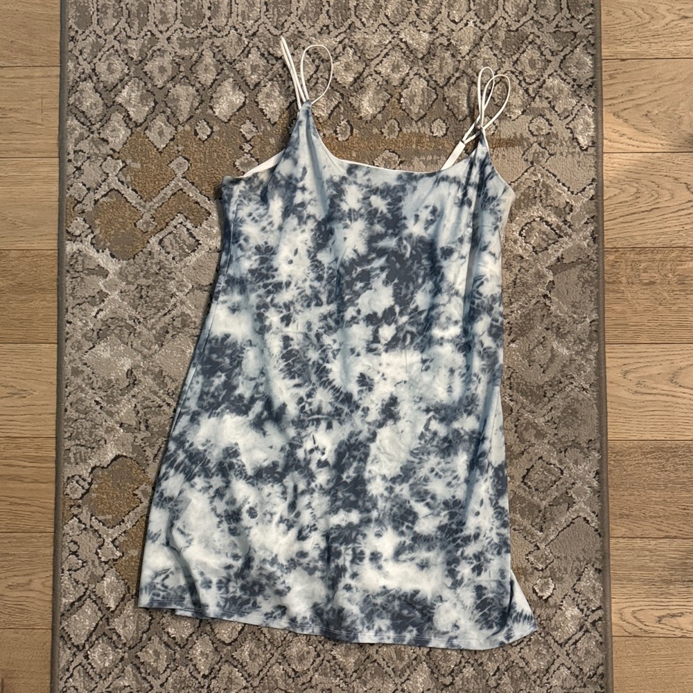 Abercrombie & fitch Blue and White Tie-Dye tennis dress